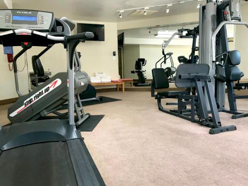 Fitness centrum a/nebo fitness zařízení v ubytování NavajoLand Hotel