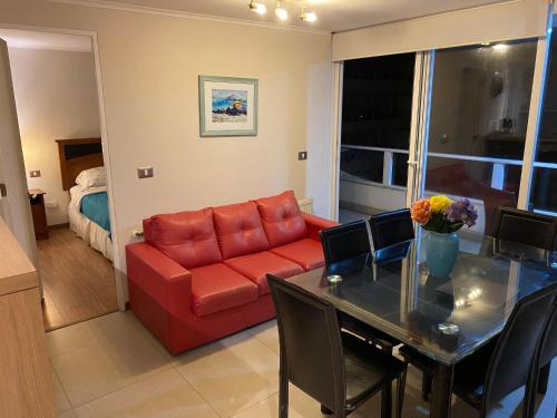 Posezení v ubytování Hermoso apartamento de 2 dormitorios y 2 baños en Laguna del Mar La Serena