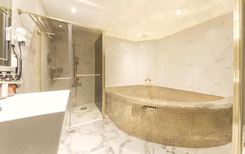Koupelna v ubytování Gimhae Jangyu Stayin Hotel