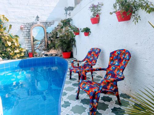 Hostal Solsticio Guajiroの敷地内または近くにあるプール