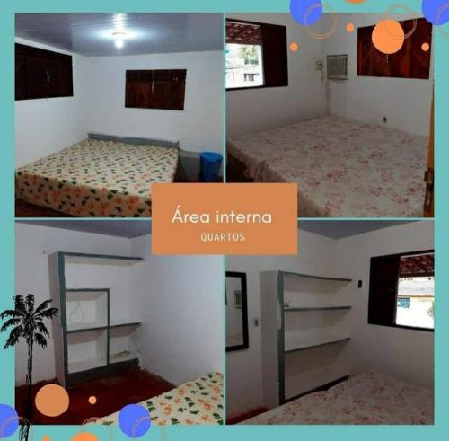 Katil atau katil-katil dalam bilik di Casa Praia Pitangui (Litoral Norte Natal)