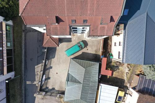 an overhead view of a building with a roof at Apartmány Nejdek in Nejdek