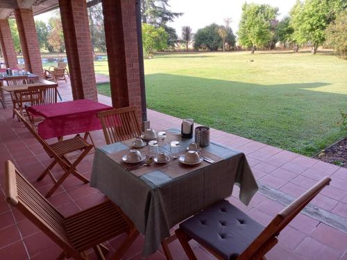 Jardín al aire libre en Agriturismo i Quercioli