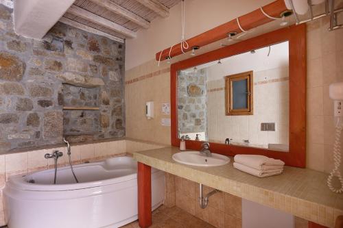 Koupelna v ubytování Albatros Club Mykonos