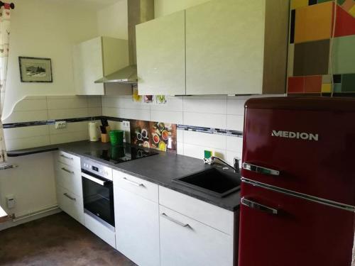 Küche/Küchenzeile in der Unterkunft Ferienwohnung Pusarnitz