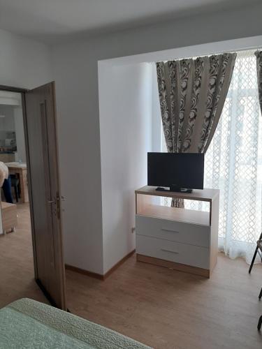 TV a/nebo společenská místnost v ubytování Apartament Adelin