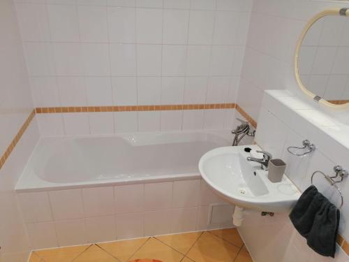 Koupelna v ubytování Apartmány pod vlekem
