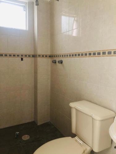 a bathroom with a toilet and a shower at Departamento 2 Recamaras in Chilpancingo de los Bravos
