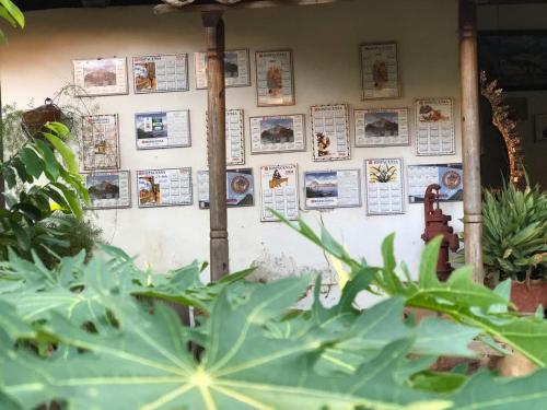 a wall with pictures of animals on it at Casa de Los Berrios in León