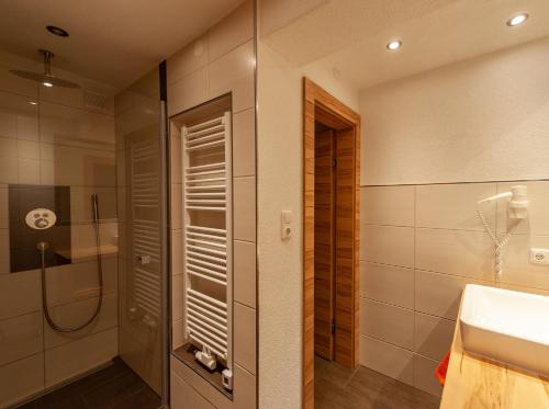 Kúpeľňa v ubytovaní Appartements Birkenhof