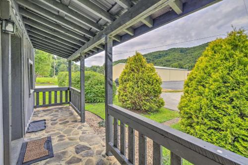 a view from the porch of a house at Damascus Cottage with Fire Pit - 1 Mi to Trails in Damascus