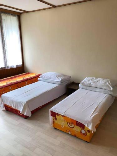 A bed or beds in a room at Družstevní dům Choustník