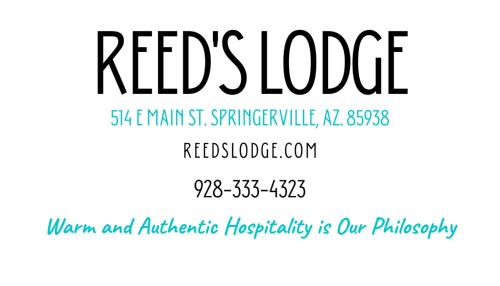Reeds Lodge في Springerville: مجموعة من الخطوط على خلفية بيضاء
