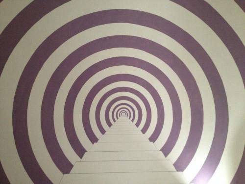 a picture of a white and grey striped spiral at Casa Olivia in Florence
