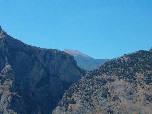 a view of a mountain with a view of a canyon at Il Belvedere in Civita