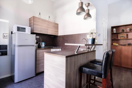 Køkken eller tekøkken på Andrassy Garden Apartment in Center