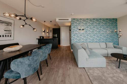 Lobbyn eller receptionsområdet på Residence Oude Haven luxe appartementen met sauna