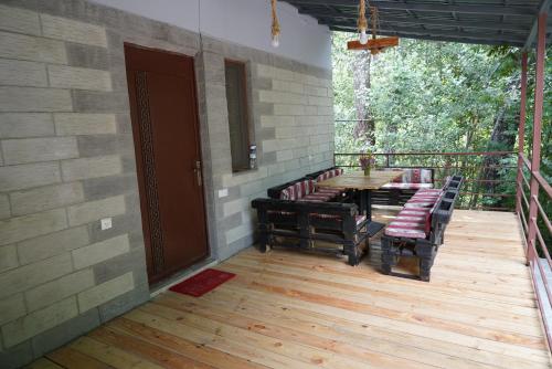 Balkón nebo terasa v ubytování AAA Jermuk rest house