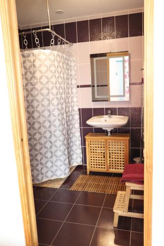 Koupelna v ubytování L'escale Aux Framboises