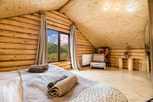 Postel nebo postele na pokoji v ubytování Old Hut
