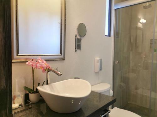 Koupelna v ubytování Hotel Canaria