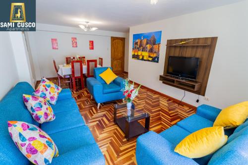 A seating area at Apartamentos Sami Cusco