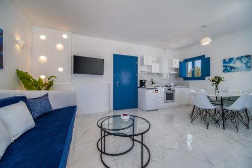 Η κουζίνα ή μικρή κουζίνα στο Kyklos Villas - luxury villas with private pool