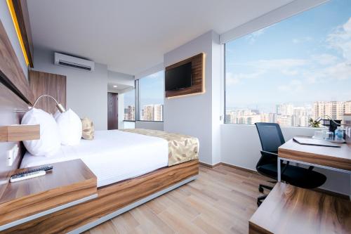 Postel nebo postele na pokoji v ubytování Sleep Inn Ciudad de Mexico Cuajimalpa