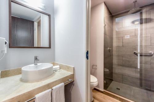 Koupelna v ubytování Sleep Inn Ciudad de Mexico Cuajimalpa