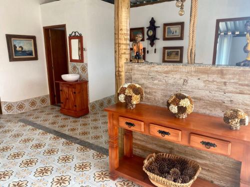 A bathroom at Pousada Alto da Serra