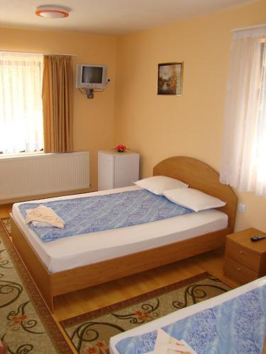 a bedroom with a large bed in a room at Villa Shipkovo in Shipkovo