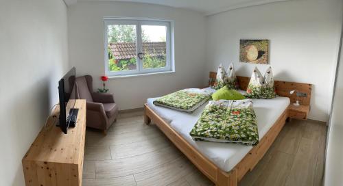 Postel nebo postele na pokoji v ubytování Maly´s Ferienwohnung