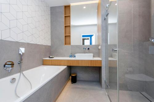 Koupelna v ubytování Apartament Rodzinny Portova