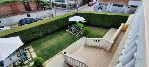 an aerial view of a yard with a hedge at MARIANA - guest rooms in Gotse Delchev