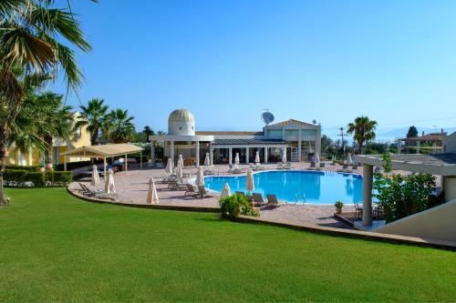 a view of the pool at the resort at Olympion Village in Kavos