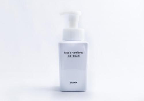 a white bottle of moisturizing cream on a white background at APA Hotel & Resort Niigata Ekimae Odori in Niigata