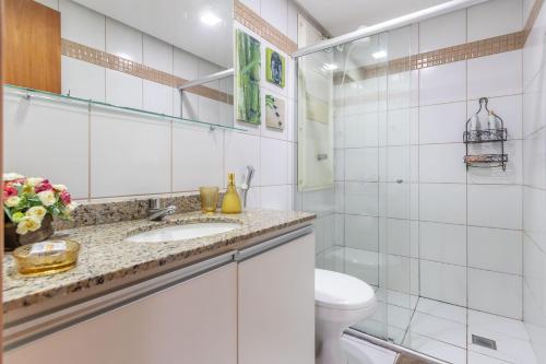 Flat no Life Resort a Beira Lago tesisinde bir banyo