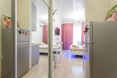 En eller flere senge i et værelse på Metalist stadium district