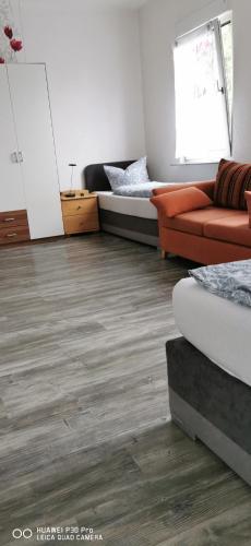 Ένα ή περισσότερα κρεβάτια σε δωμάτιο στο Monteurwohnung 1 Wolfen