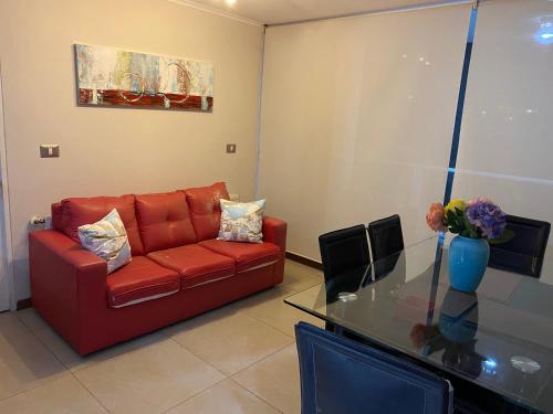 Posezení v ubytování Hermoso apartamento de 2 dormitorios y 2 baños en Laguna del Mar La Serena