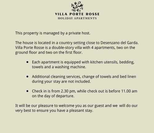a screenshot of a page of a postcard for aridge house at Apartment Charme and Relax with Garden and Swimming Pool in Desenzano del Garda
