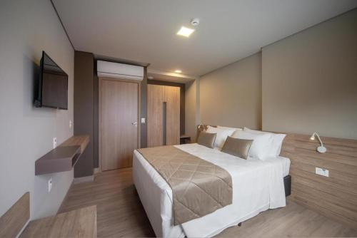 Katil atau katil-katil dalam bilik di Golden Gramado Resort - Laghetto