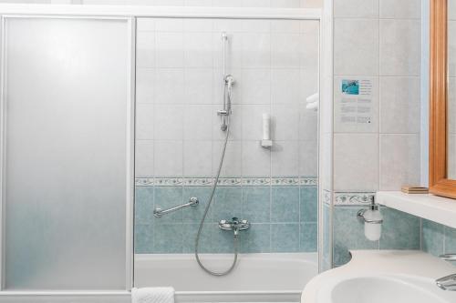 Koupelna v ubytování Hotel Spongiola