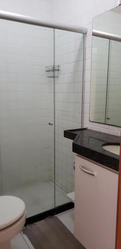 Bathroom sa Apart Hotel Fazenda Monte Castelo - Gravatá