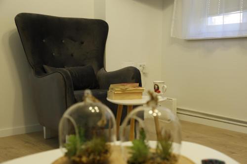 Zona de estar de Blue and Rose Cozy - Quiet in the Best Location - Self Check-in - 5th Floor with Elevator
