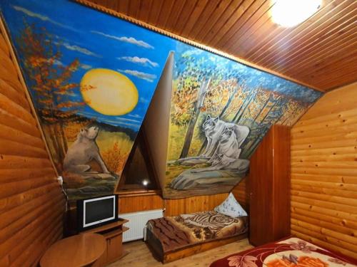 Кровать или кровати в номере Carpathian Comfort