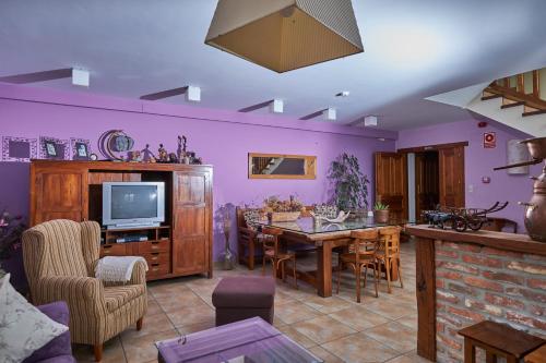 TV a/nebo společenská místnost v ubytování La Posada de Cucayo