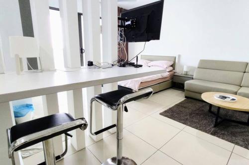 TV a/nebo společenská místnost v ubytování MN Studio EVO SOHO - Netflix WiFi