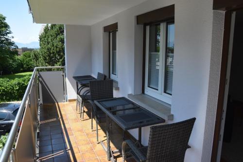 Ein Balkon oder eine Terrasse in der Unterkunft Schottar FeWo MG 07
