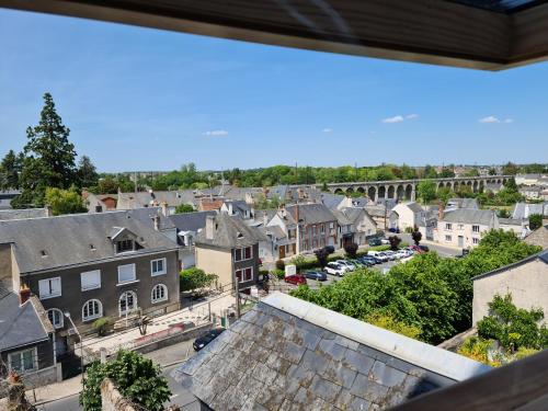 a view of a town from the roof of a building at Beaugency-3 sur la route des châteaux in Beaugency